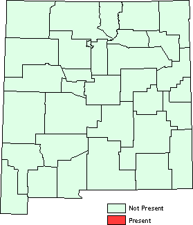 Map showing the spread of this weed across New Mexico counties